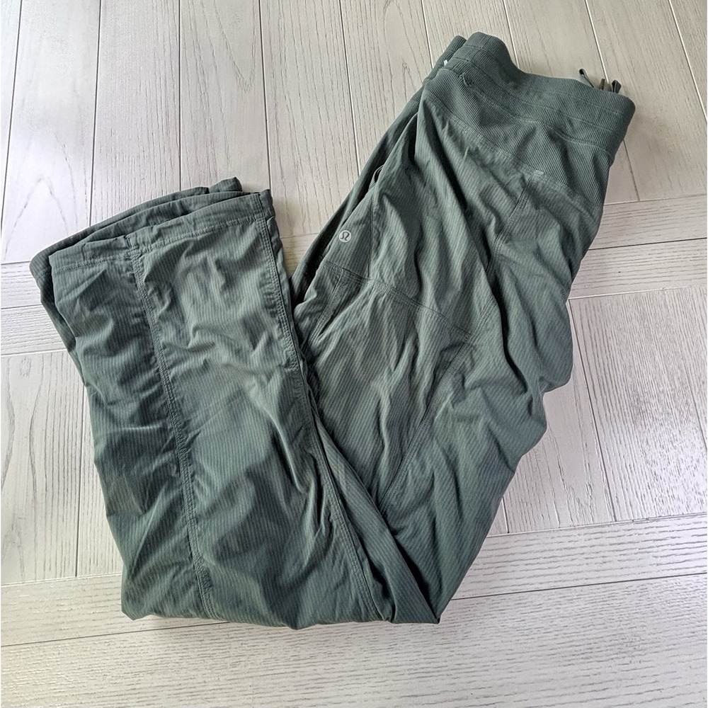 Lululemon Dance Studio Pants Olive Green Women's Size 10 Jogger Relaxed Fit